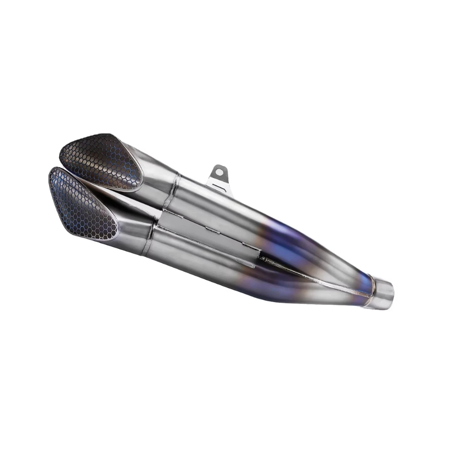 NlkHanm New Titanium Alloy Honeycomb Forged Motorcycle Exhaust Muffler Kit Slip-On Line ZX6R 2021-2024 Retrofit/Upgrade Fits for