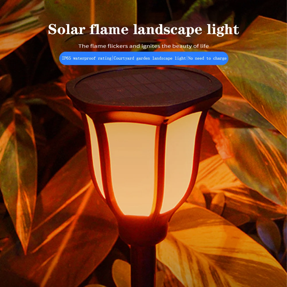 

Outdoor Solar Lights Flickering Flames Solar Powered Led Lights Waterproof Automatic On/off Garden Lights For Lawn Front Porch