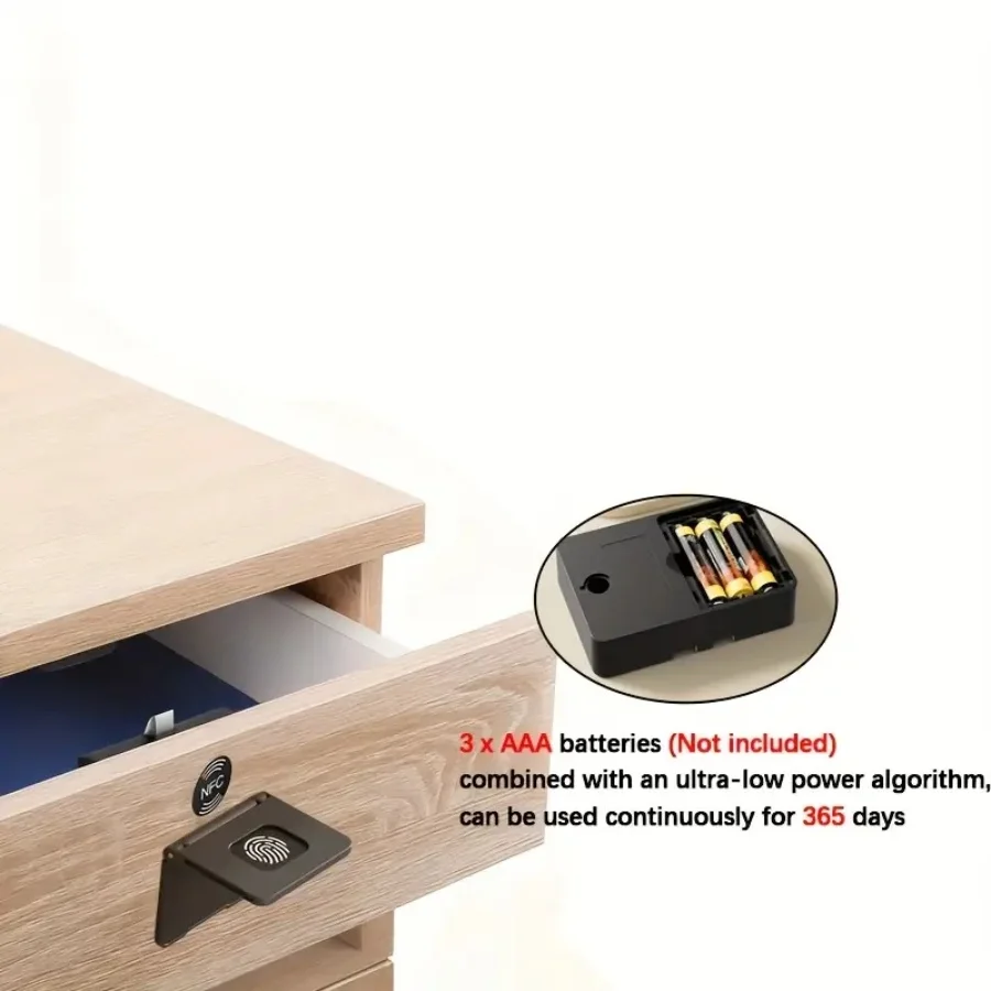 NFC قفل الباب للدرج خزانة إلكترونية غير مرئية قفل خشبي قفل البطاقة الممغنطة بدون مفتاح الذكية المخفية RFID IC بطاقة خزانة رقمية #6