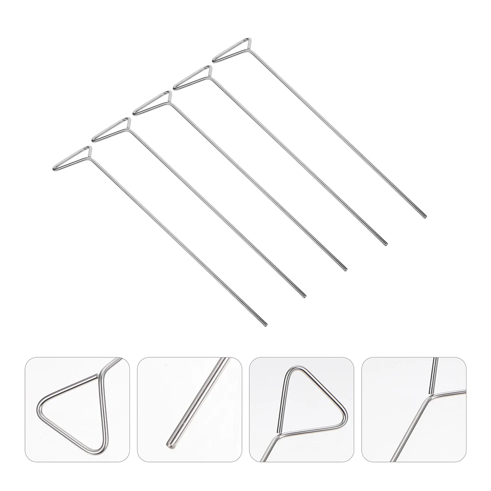 

5pcs Stainless Steel Cell Kit Reusable Lab Spreading Triangle Head Laboratory Accessories Wide Cell Set