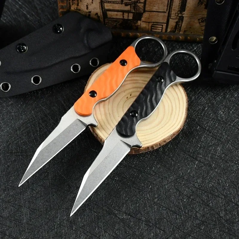 

Anaconda Fixed Blade Knife 8Cr13Mov Stonewashed G10 Handle with Kydex Sheath Sharp Outdoor Hunting EDC Straight Tool Gift