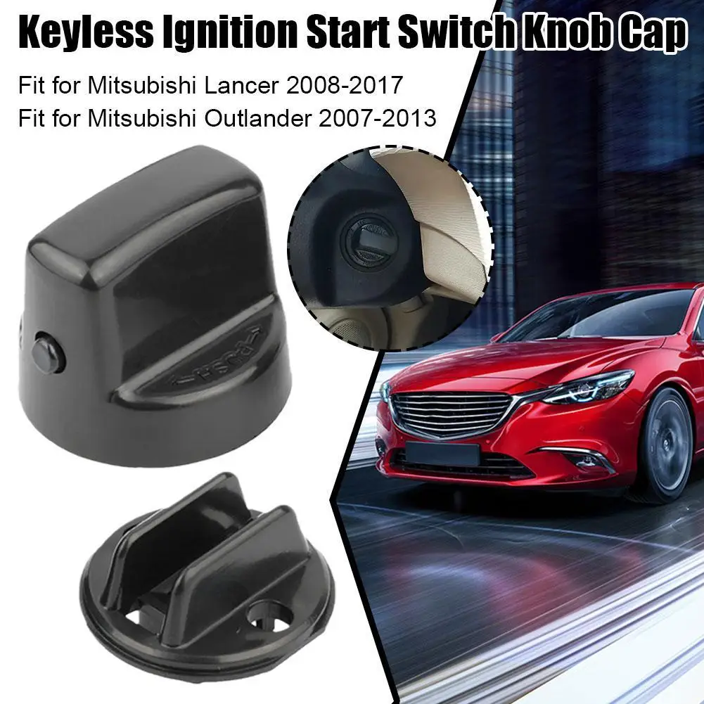 

2024 New 2pcs/set For Mitsubishi Lancer Outlander Keyless Ignition Start Switch Knob Cap & Insert D461-66-141A-02 D6Y1-76-142