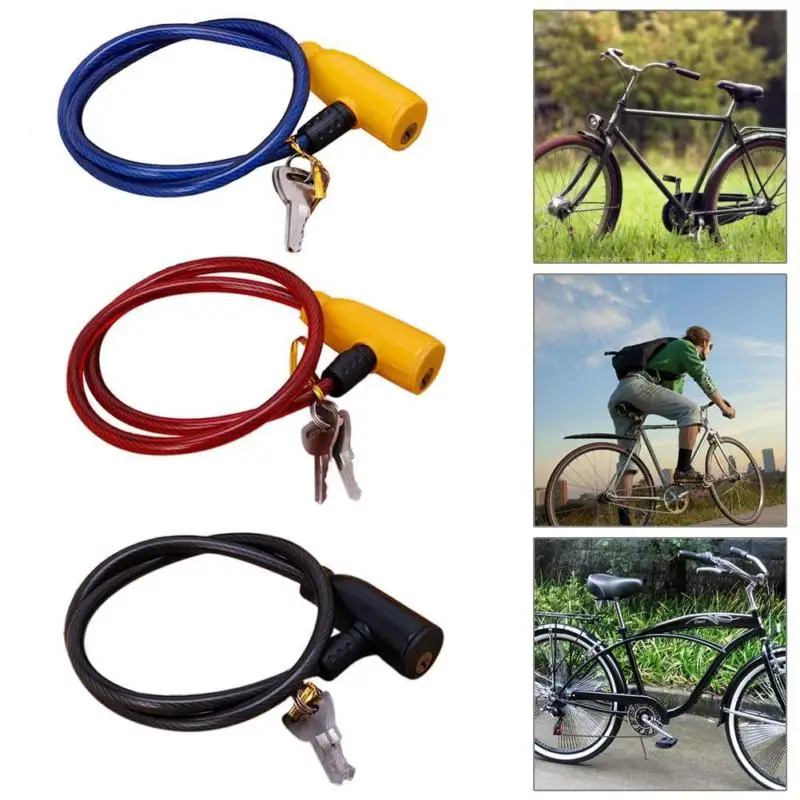 Multifunction Bicycle Lock Steel Cable Lock Outdoor Bike Anti-theft Lock Mountain Cycling Wire Lock Safety Bicycles Accessories