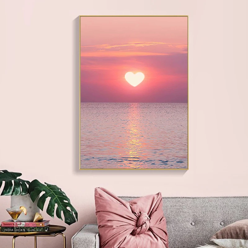 

Modern Cross Stitch Kit Small Piece Living Room Sea View Healing Series Handmade Embroidery on Cotton White Color