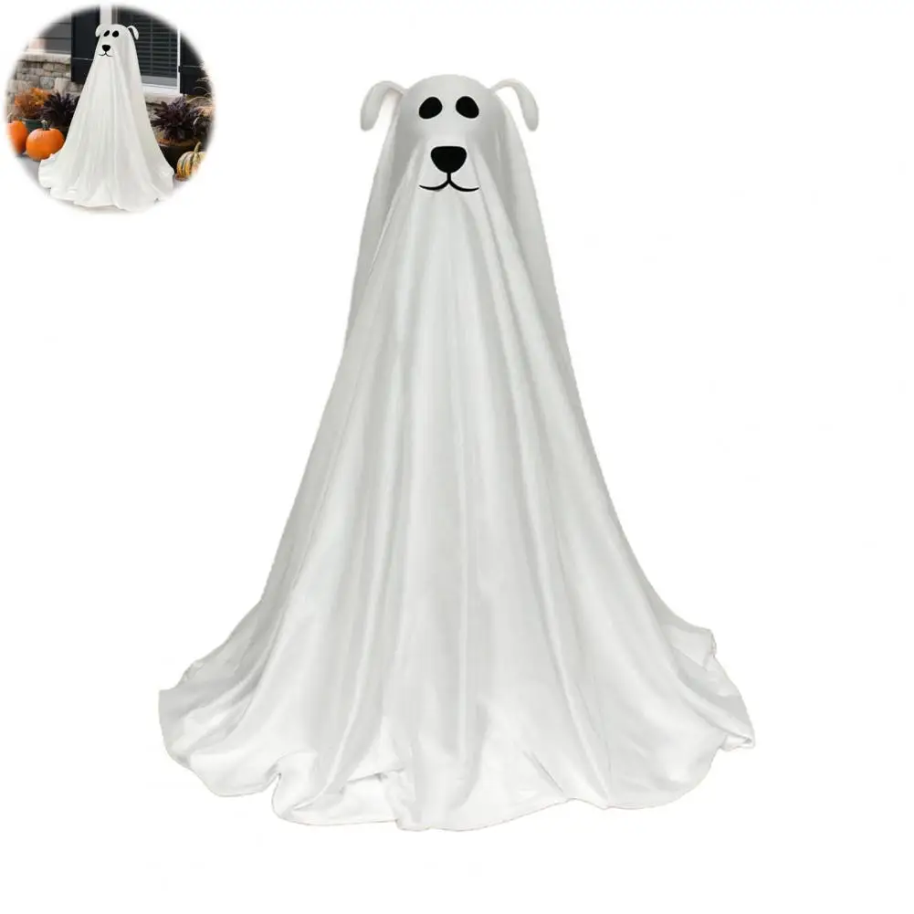 

Halloween Decorations Spooky Ghost Dog Halloween Decoration Set with Remote String Lights for Front Door Porch Yard for Spooky