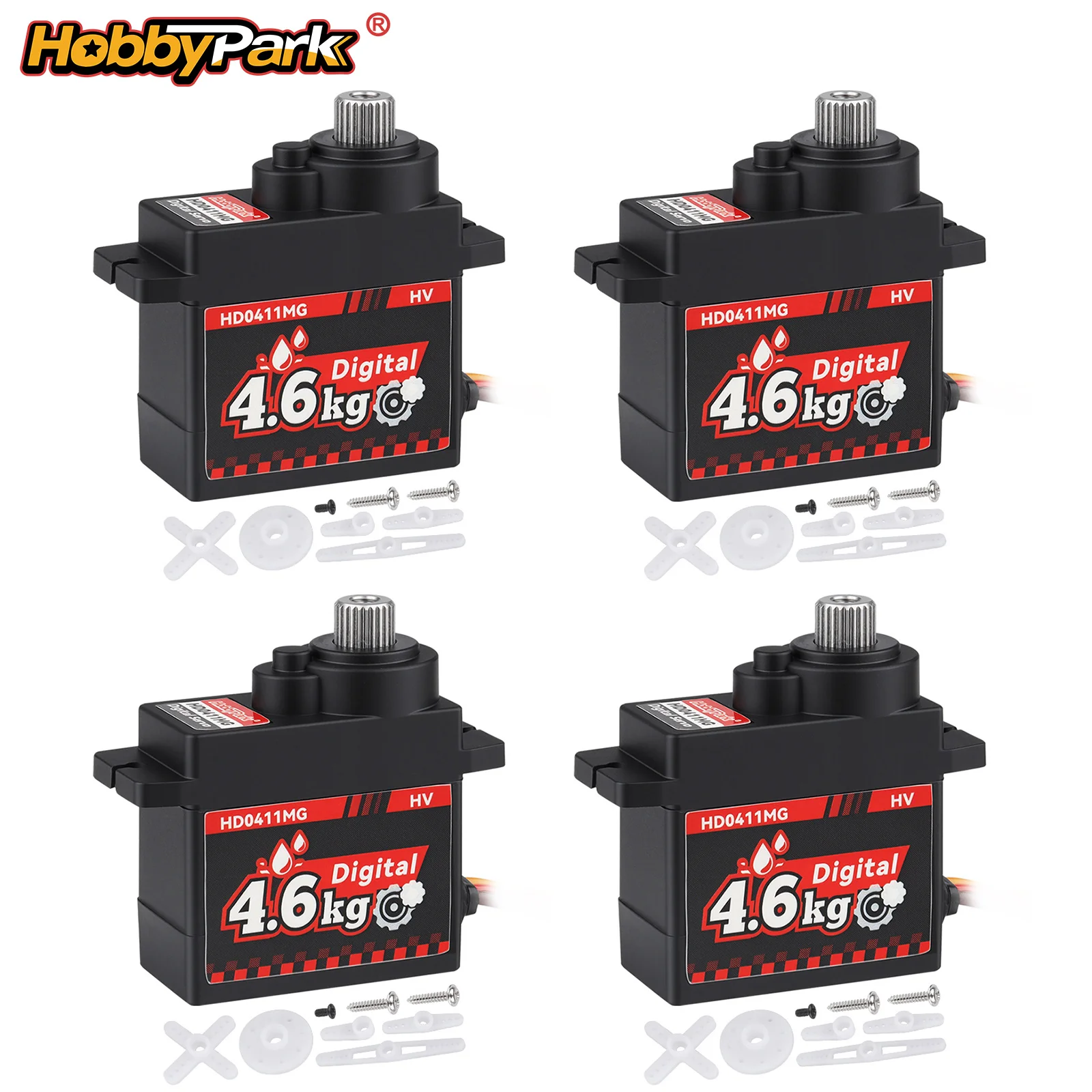 hobbypark-servo-digital-micro-impermeable-de-46kg-9g-con-engranajes-metalicos-hv-para-rc-crawler-1-24-avion-arduino-barco-robotica-4-piezas