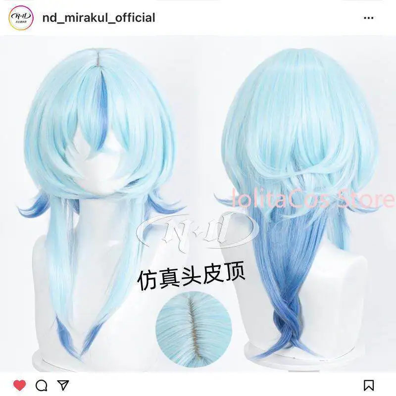 

Парик для косплея Wuthering Waves The Shorekeeper, светло-темно-синий, средней длины, для женщин, для ролевых игр, реквизит для Comic Con, подарок на Хэллоуин