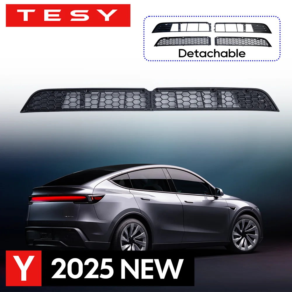 For Tesla Model Y 2025 Launch Lower Bumper Anti Insect Net Anti Dust Proof Inner Vent Grille Cover Insect-proof Front Cover