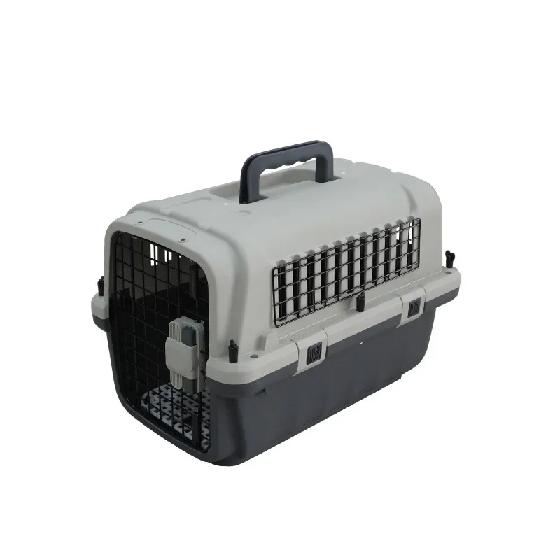 Jiefan Pet Out Portable Airline Wear-resistant Can Check Dog Cage Dog Large Car Box