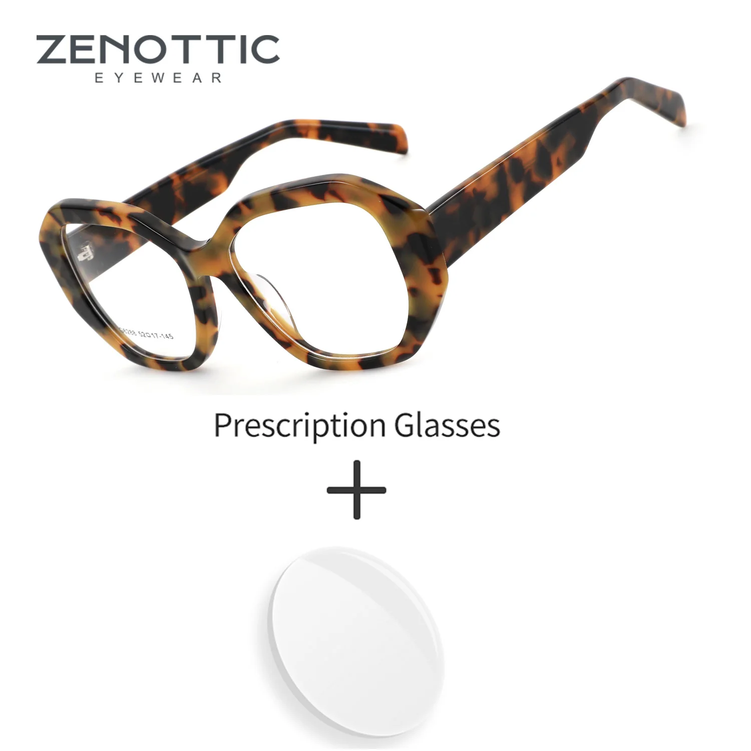 

ZENOTTIC (S Size) Retro Cat Eye Prescription Glasses Woman Handmade Acetate Butterfly Thick Frame Optical Eyeglasses