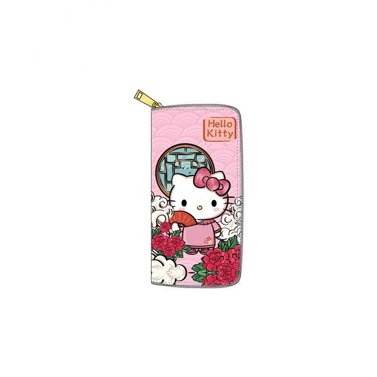 Sanrio New women's Wallet Hello Kitty My Melody Cartoon portamonete lungo multifunzione ad alta capacità ragazze Anime pochette regali