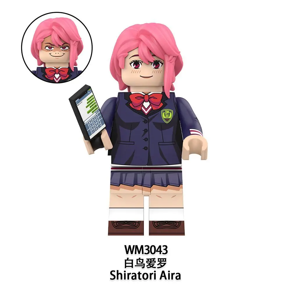 In Stock 4.5cm Anime Building Blocks Shiratori Aira Ayase Momo 8 Styles Action Mini Figures Model Bricks Desktop Ornaments Toys