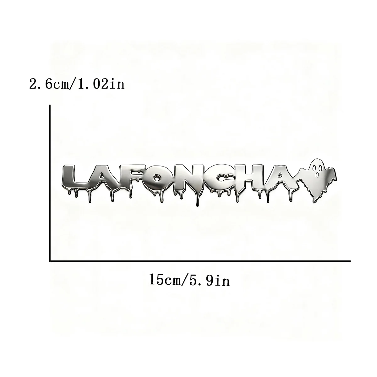 Horror Scrawl Halloween Ghost Metal Stickers Customized Logo Applicable to Car Trunk, Fender and Rear Bumper DIY Stainless Steel view 6