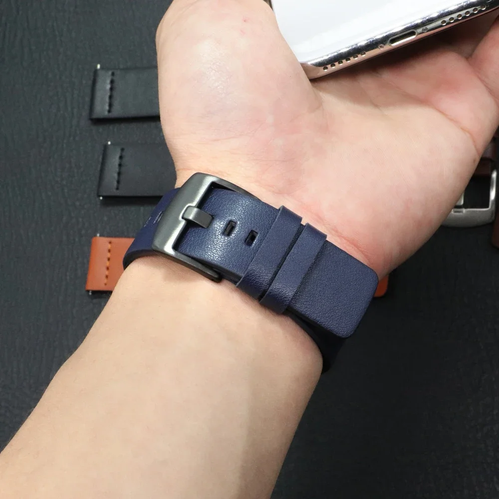 20mm 22mm 26mm Leather Watch band For Garmin Fenix 8 7 7S 7X 6S 6X 6 Watchband Wriststrap Fenix 5S 5X 5 Fenix 3 Forerunner 965