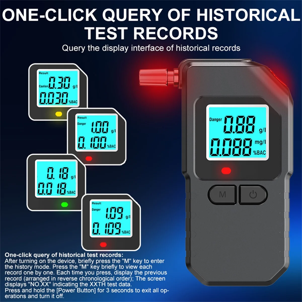 

Портативные профессиональные высокоточные алкотеры с ЖК-цифровым дисплеем, персональный детектор дыхания