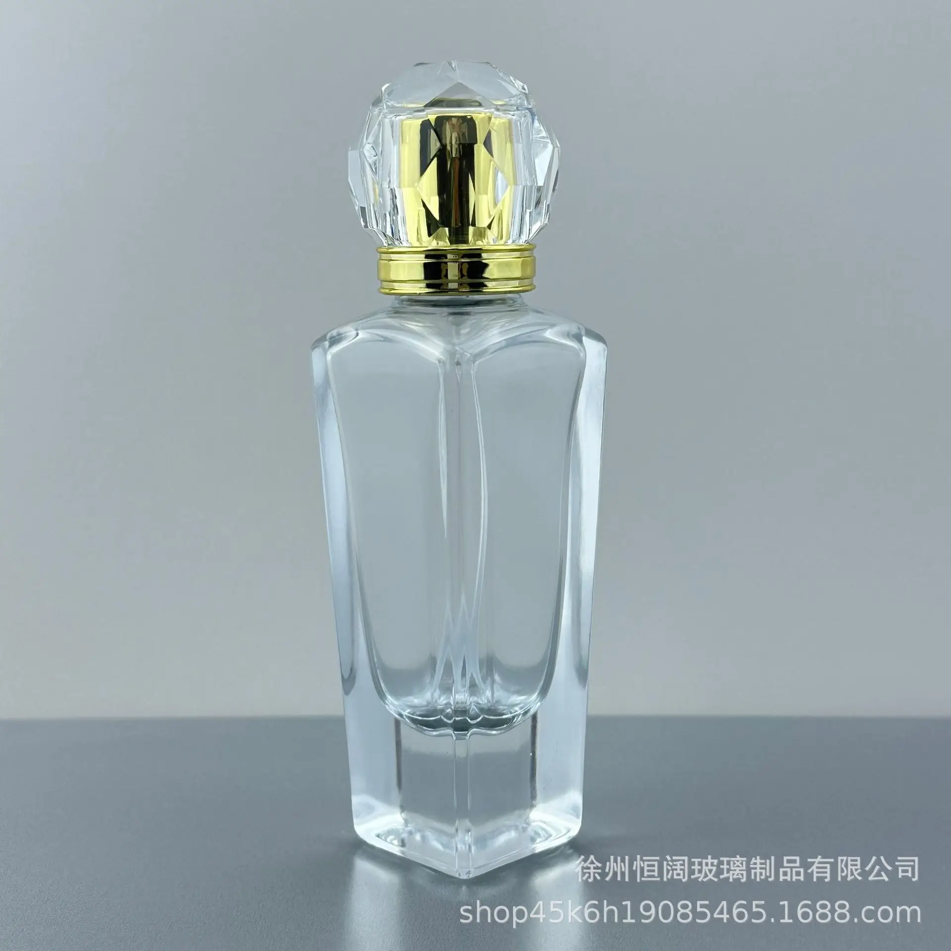 2023 New Perfume Bottle 50ML Tall Model Any Combination Cap Weighted Cap Crystal Glass Bottle