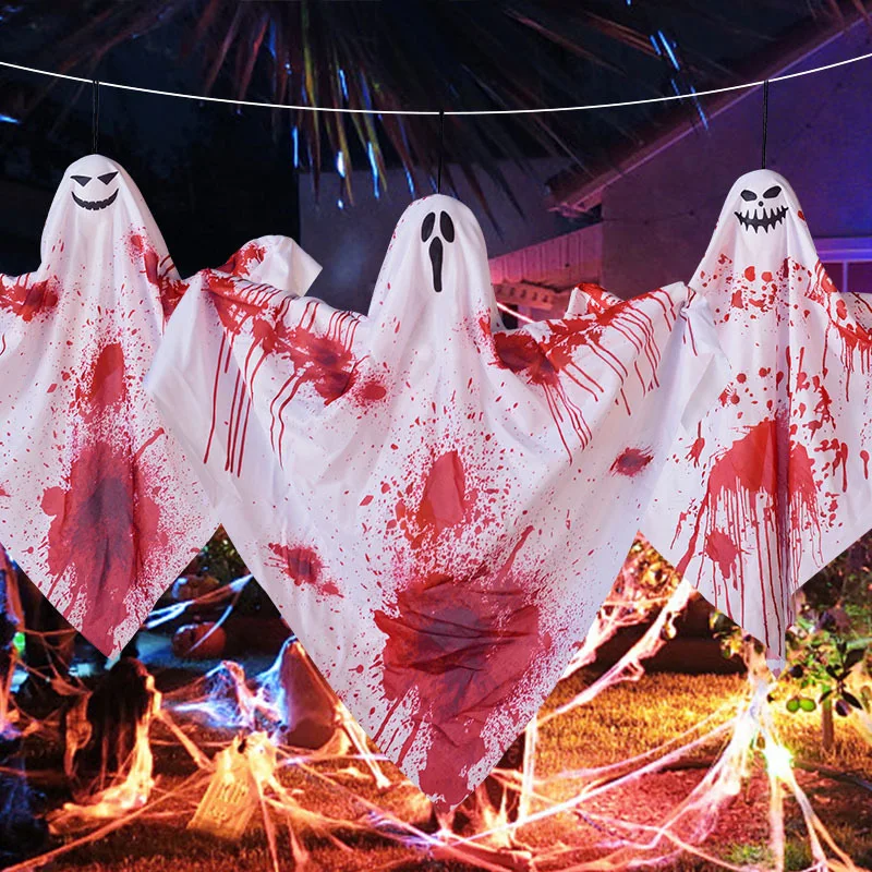 Halloween Hanging Ghost Blood Cloth Horror Explosion Combo Props Decoration for Haunted House Escape Room Scary Indoor Fun