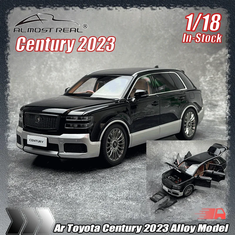 

Масштабная модель автомобиля Toyota Century 2023 (1:18), черно-серебристая, двухцветная, из литого сплава, полностью открывающаяся, для взрослых коллекционеров, для демонстрации на рабочем столе, подарок