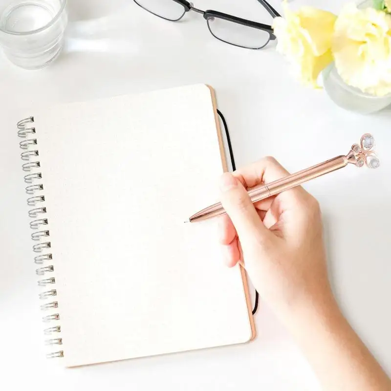 Ball Point Pens Black Cute Writing Pens 1.0mm Smooth Writing Medium Point Pens Retractable Pen Butterfly Shape Pens For School