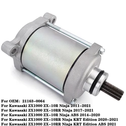 Motorcycle Starter Motor For Kawasaki ZX1000 ZX 10R ZX-10RR Ninja ZX-10R KRT Edition ZX10R ZX10RR 10R ZX10 RR ZX 1000 21163-0064