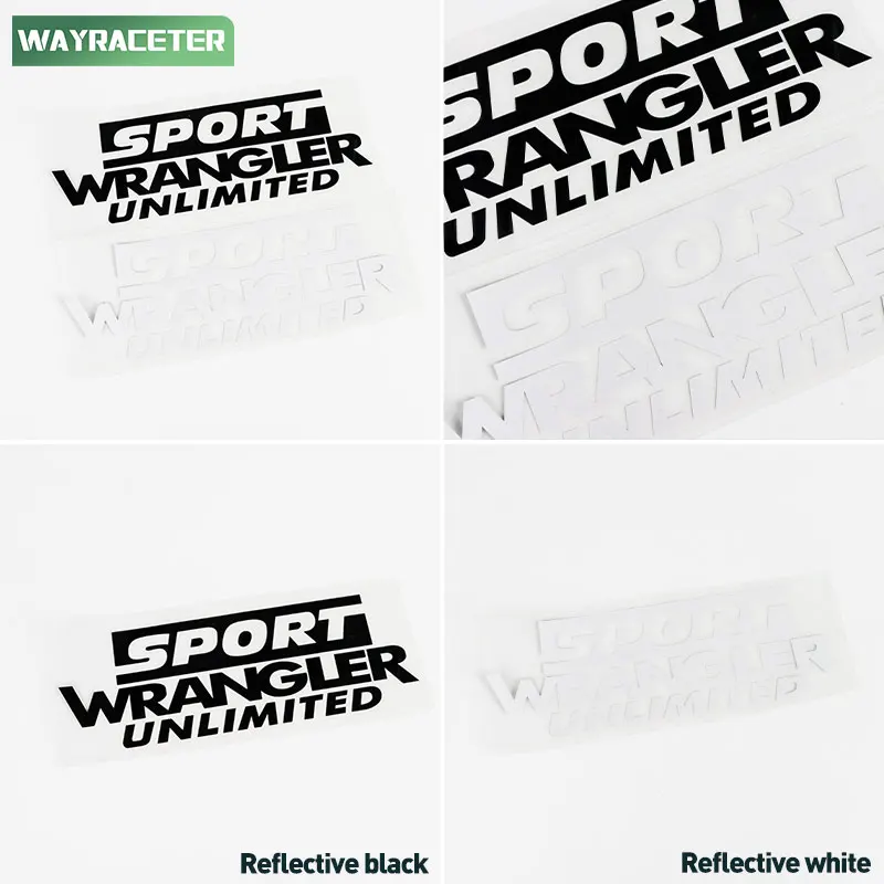 1 Pc Reflective Rubicon Unlimited Sport Side Fender Sticker Bonnet Trunk Decal For Jeep Wrangler JK JL TJ YJ CJ Accessories