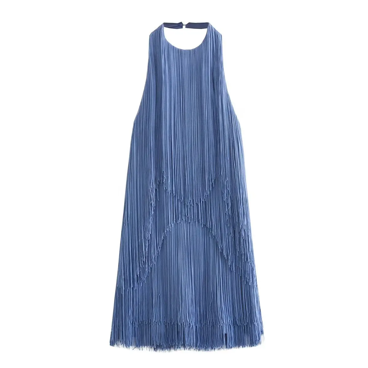 Solid color loose fringe dress dance clothes women  ballroom standard tassel skirt latin dress