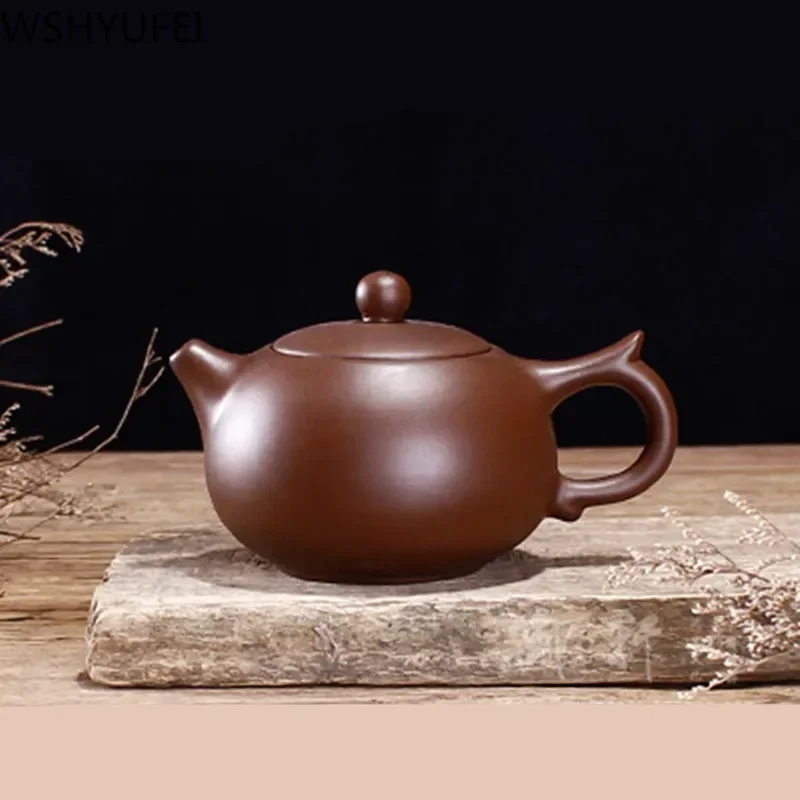 Chinese Yixing Purple Clay Tea Pot Hand Made Pot Dahongpao Mud Tea Set Xishi Teapot Custom Gifts Authentic 120ml