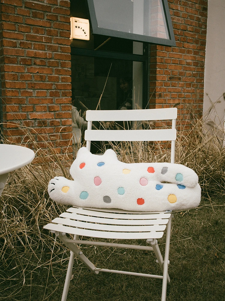 Original Long Pillow Sheepskin Velvet  Polka Dot Cute Home Gift  Pillow Soft PP Cotton Filling Living Room Sofa Pi...
