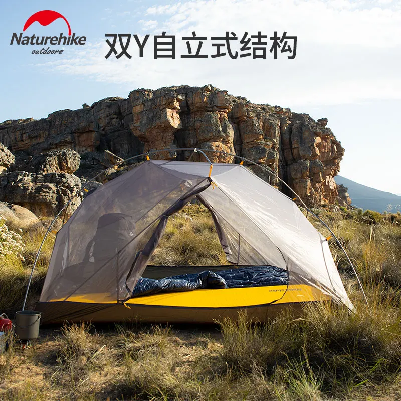 Naturehike-Mongar 2 Tent, Ultralight Double-Person Tent, Professional Outdoor Camping, Mountaineering, Windproof and Rainproof