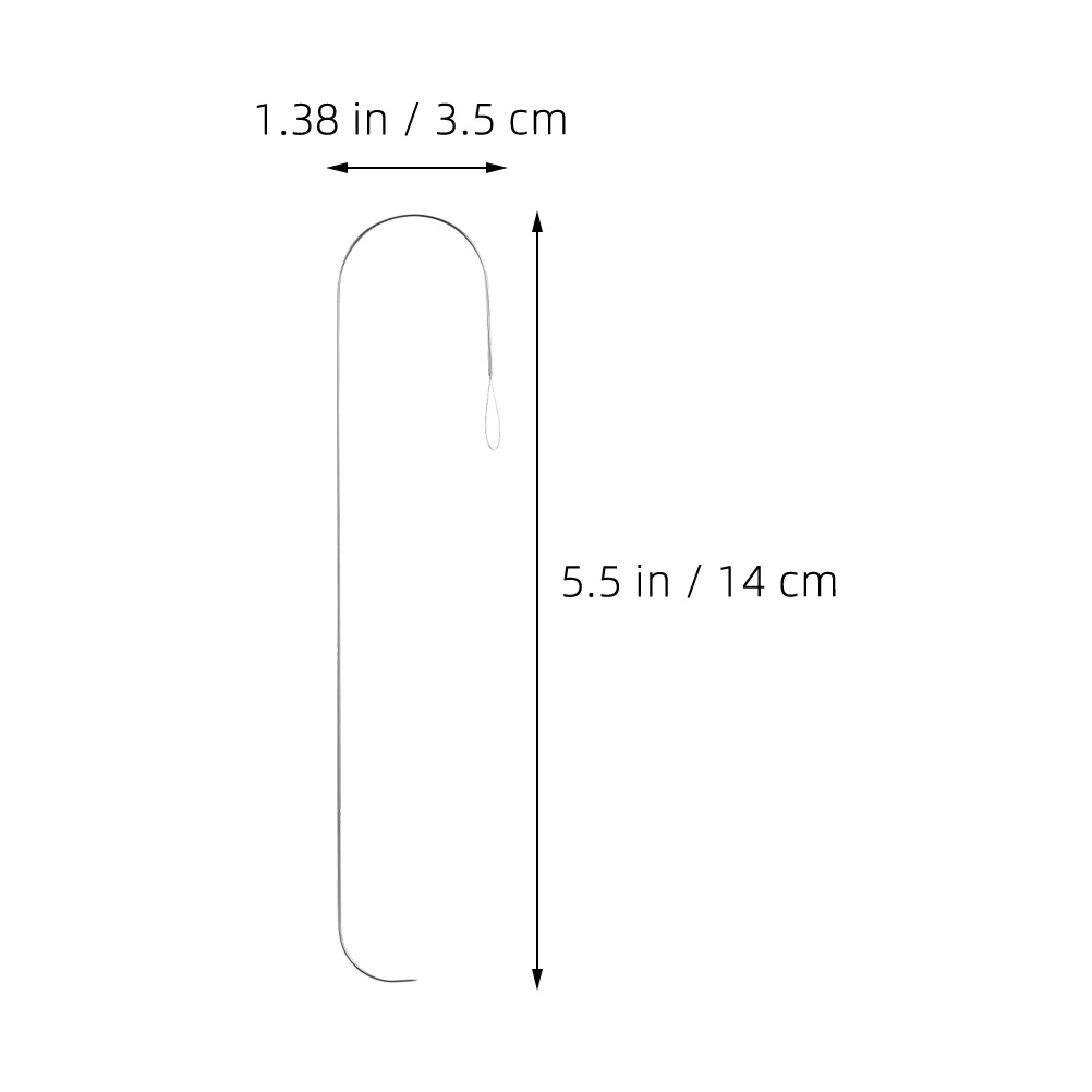 4 قطعة إبر خرز منحنية كبيرة للعين يمكنك صنعها بنفسك أداة خيط إبرة لصنع المجوهرات لقلادة السوار وغزل التطريز الحرفي