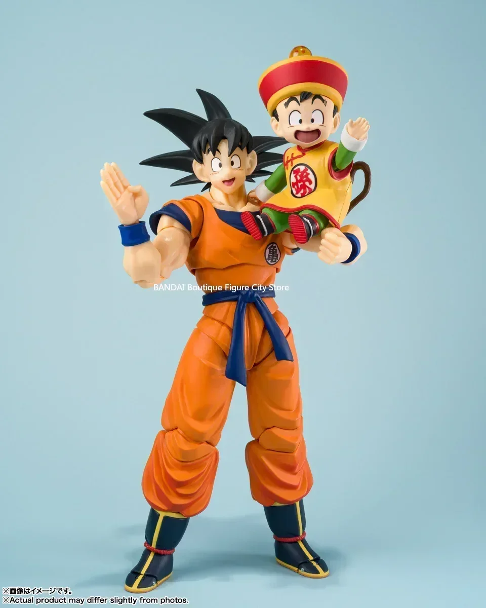 In Stock Bandai SHF Dragon Ball Son Goku &  Gohan-Infancy-& Somersault Cloud Limited Action Figure  Model Collection