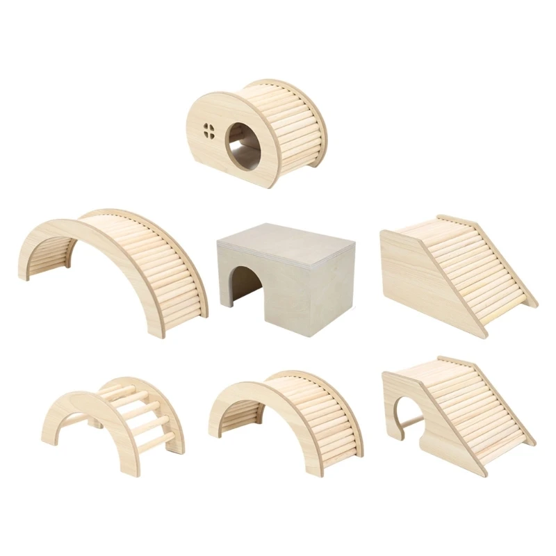 Hamster House Climbing Ladder Play House Nest Chew Toy for Dwarf Hamsters