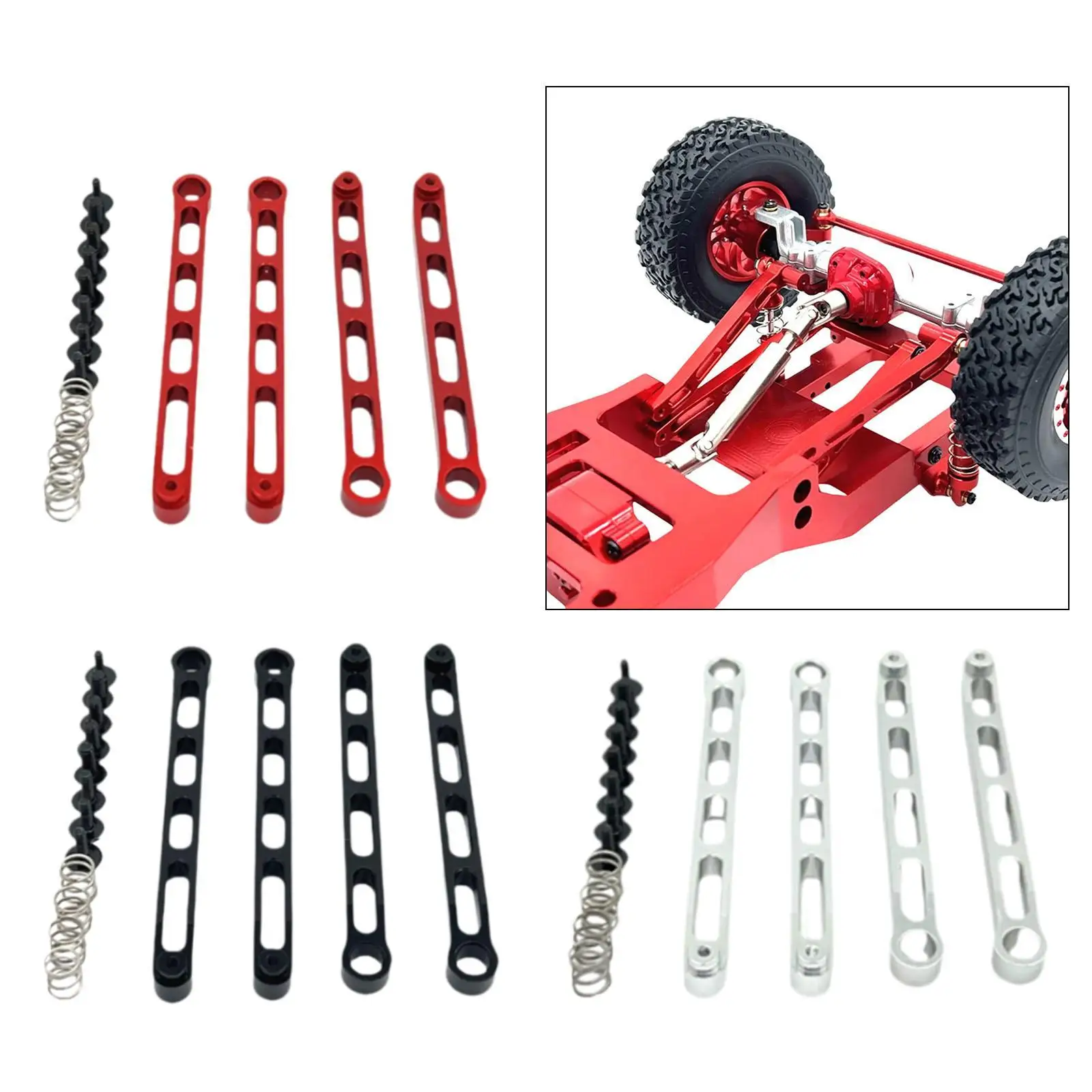 1:12 RC سيارة المحور الأمامي سحب قضيب مجموعة لتقوم بها بنفسك تعديل الملحقات أجزاء إصلاح المعادن سهلة التركيب RC سيارة ترقية أجزاء ل MN82 #3