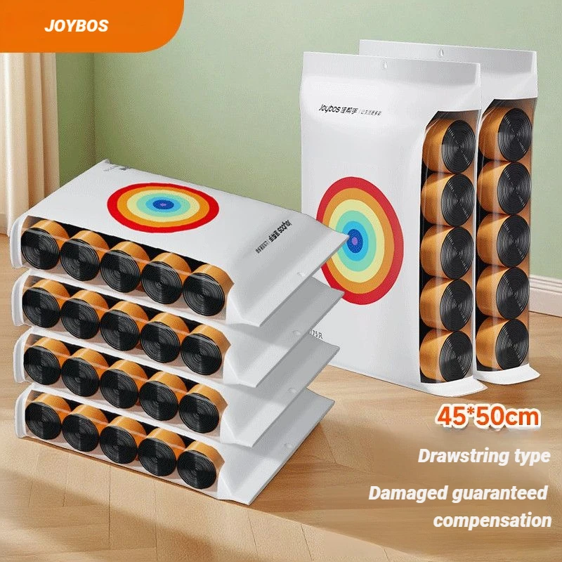 Garbage Bags Drawstring Trash Bags JOYBOS 75/150/300pcs Thickened Black Large 45x50cm Oversized Disposable Trash Bags For Home