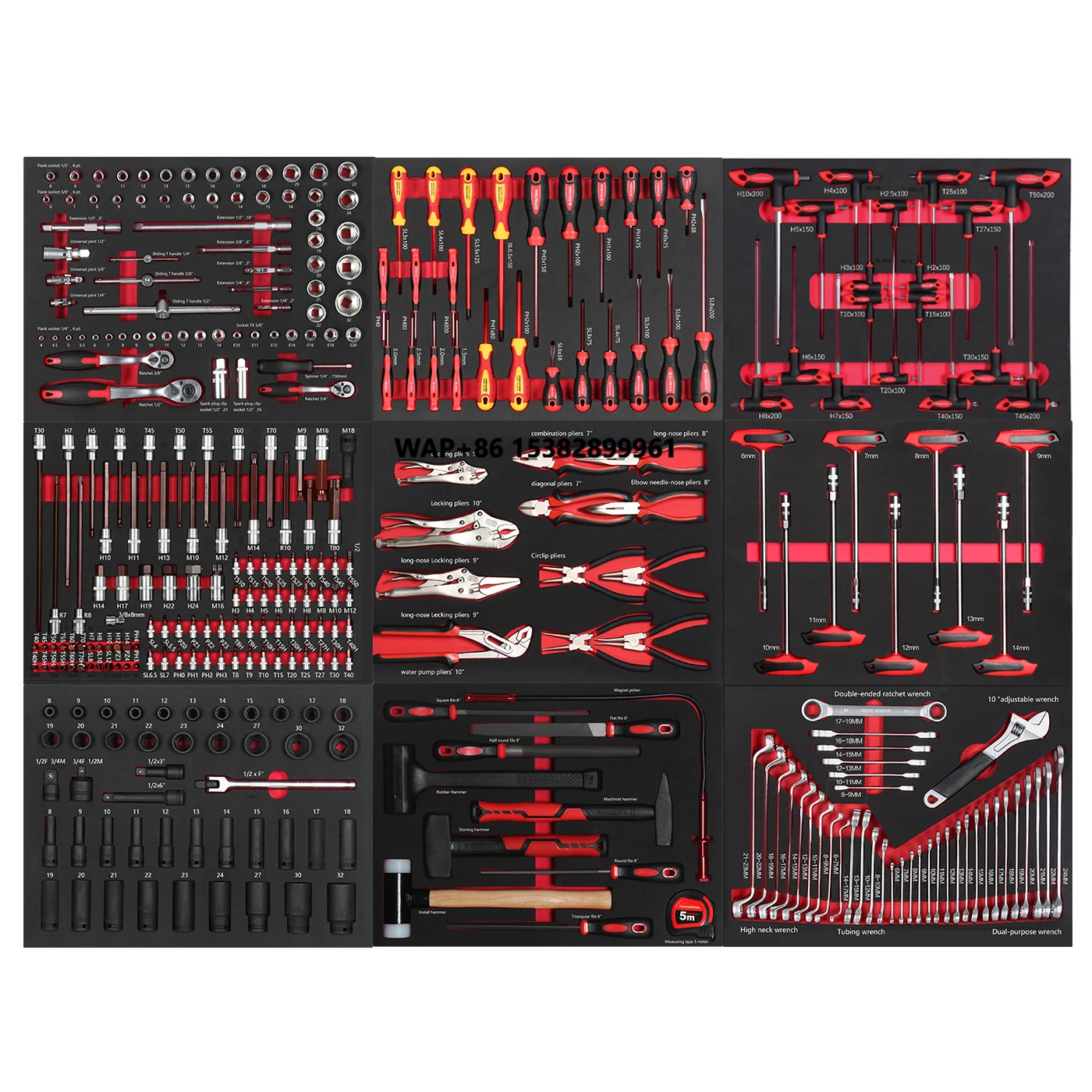 

Auto Repair Tool Cabinet Cart With 332pcs Rolling Tool Set