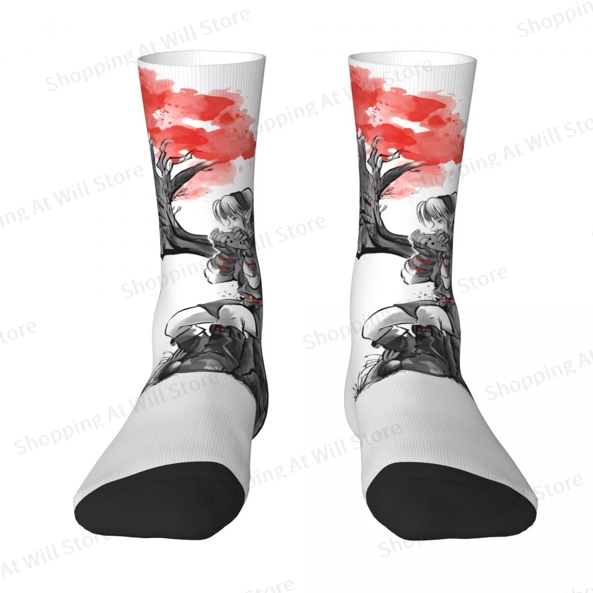 Watercolor The Great Deku Men Women Happy Socks Windproof Novelty Spring Summer Autumn Winter Stockings Gift