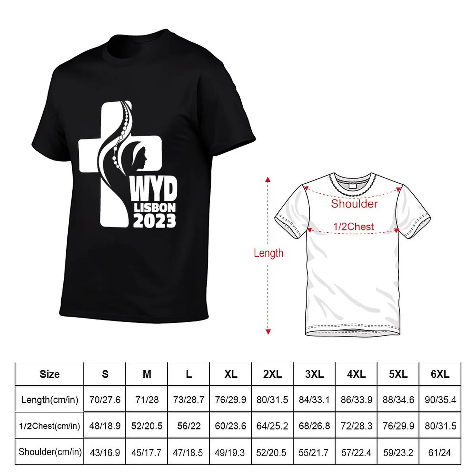 WYD World Youth Day Lisbon 2023 official logo green T-Shirt designer shirts anime stuff cute clothes sublime Men's t-shirts