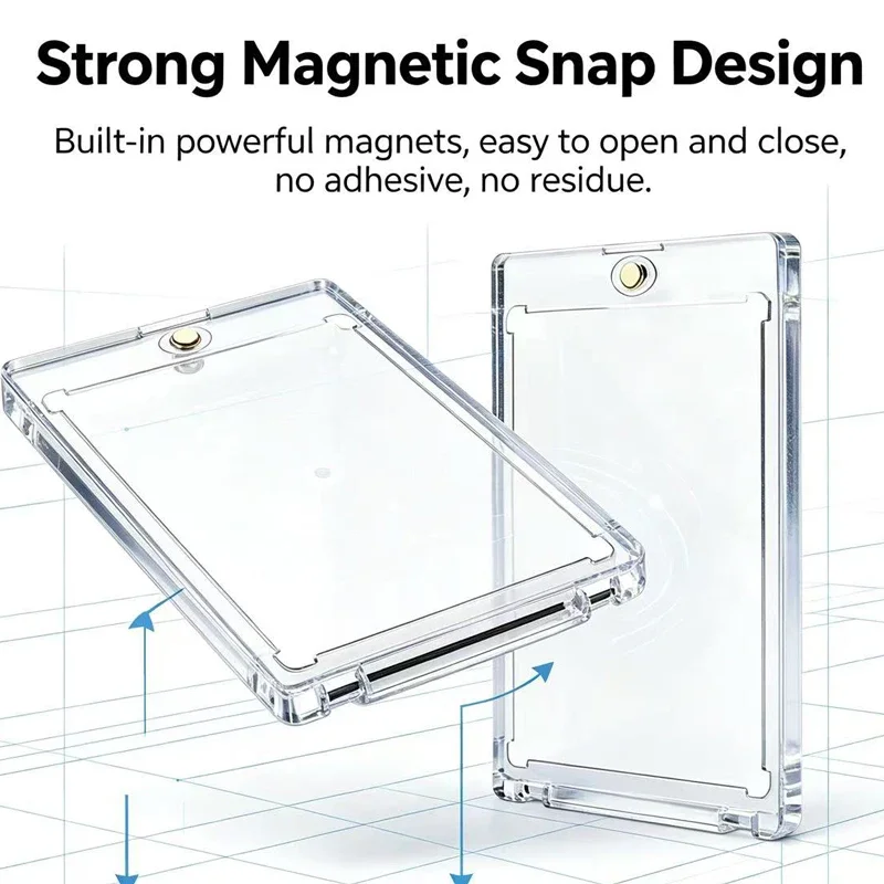 1/5/10Pcs Magnetic Card Holder 35Pt for Trading Baseball Card Protector Case Clear Magnet Top Loaders for Kpop Idol Photo Cards
