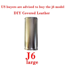 10pcs Zinc Alloy Metal Big Case Shell for Bic J6 Lighter Stripes On Side Can Covered with Decorative Leather 3 Colors