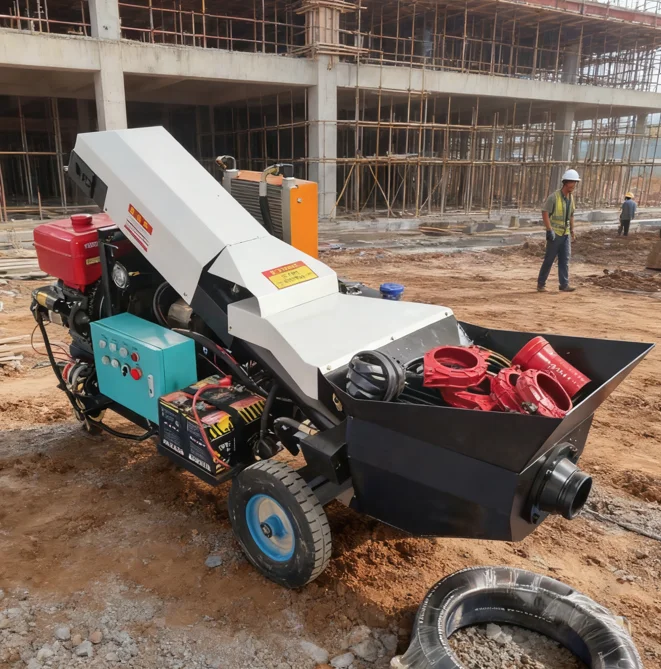Electric/Diesel Concrete Pump Machine Construction Machinery Concrete Machinery Engineering Diesel Small Concrete Pumps