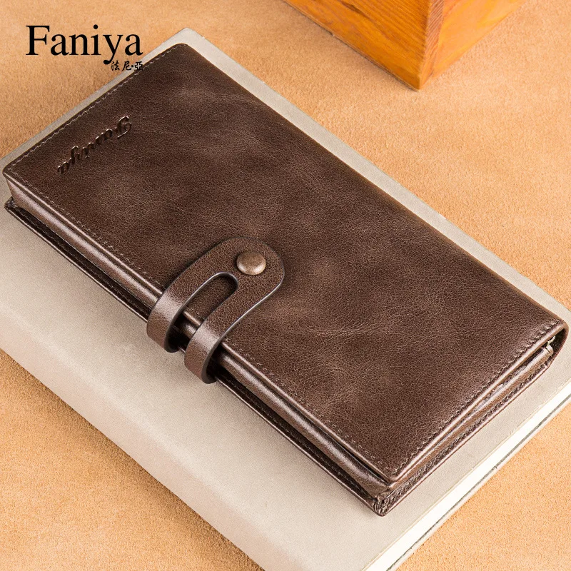 

Wallet long new large capacity cowhide card holder men's wallet wallet