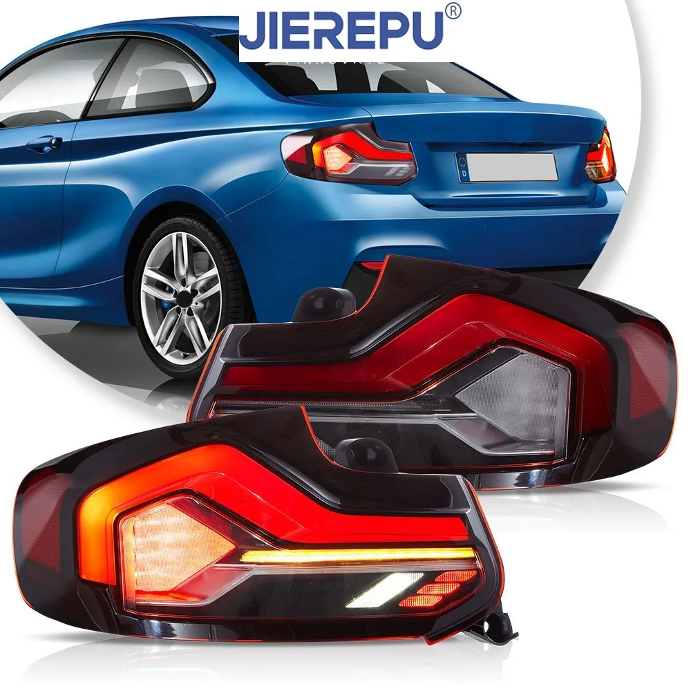 

1 пара красных светодиодных задних фонарей в сборе для BMW 2 серии 2014-2020 F22 F23 M2, задние фонари с блестками, аксессуары для автомобильных фар