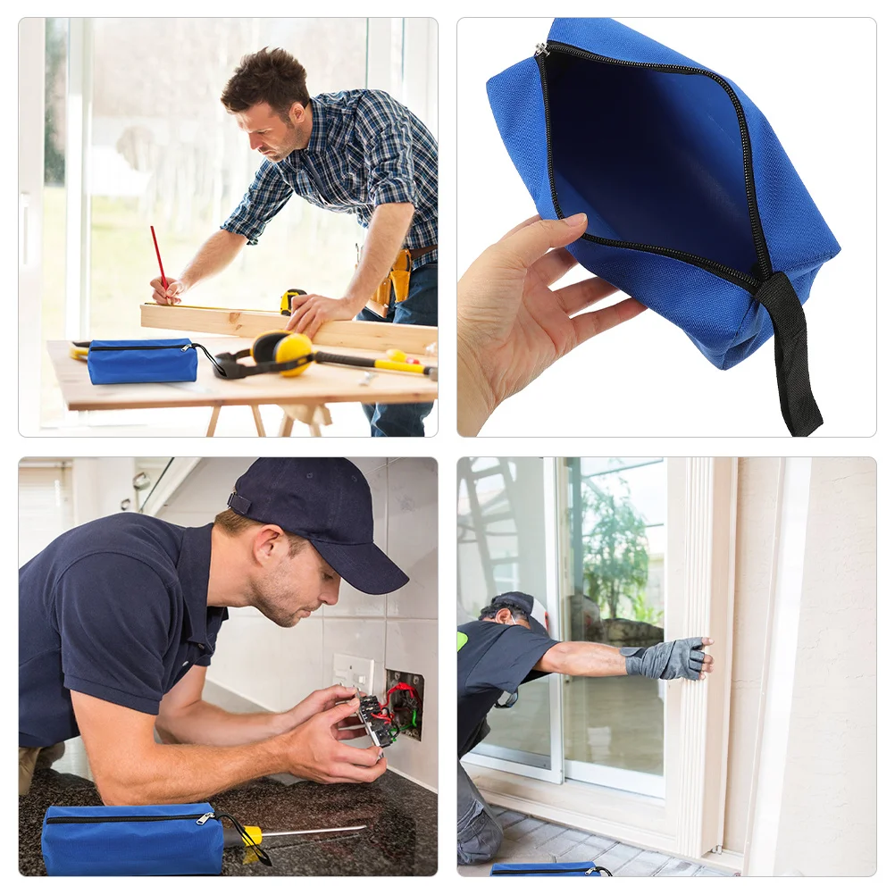 

4pcs Thickened Oxford Cloth Tool Bags With Zipper Durable Storage Organizer For Wrenches Screwdrivers Pliers Portable Tool