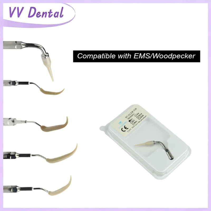 

VV Dental 1pc Remove Tartar Crowns & Brackets Scaler Tips Durable Stainless Steel fit EMS/Woodpecker B1,B4,B5