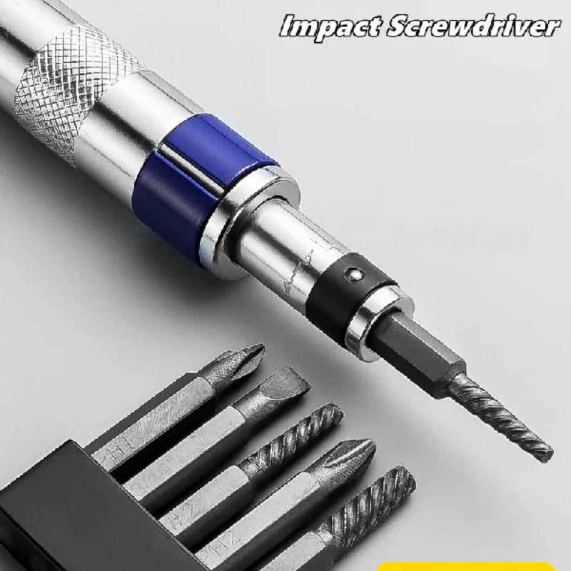 6 in 1 Impact Screwdriver Impact Drive Rusted Stuck Broken Fasteners Remover Screwdriver Set with Complete Specifications