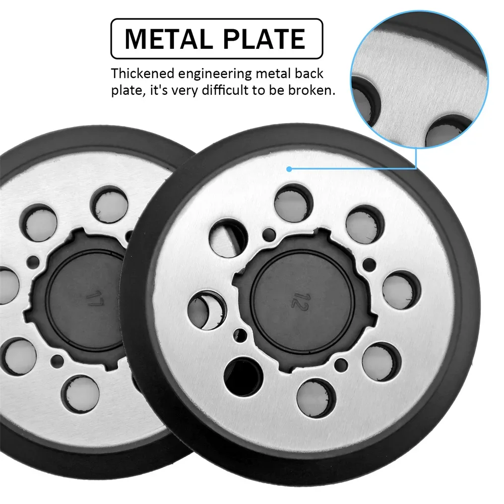 عالية الجودة 5 بوصة 8 حفرة أدوات جلخ هوك وحلقة الصنفرة القرص عشوائي المدار ساندر ألواح التلميع