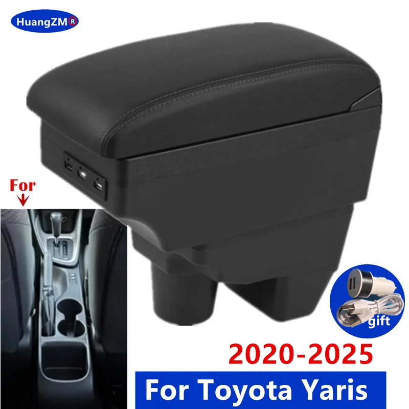 

For Toyota Yaris Armrest Box 2020-2025 For Toyota Yaris Elegant GR Car Armrest auto Storage Box Retrofit parts Car Accessories