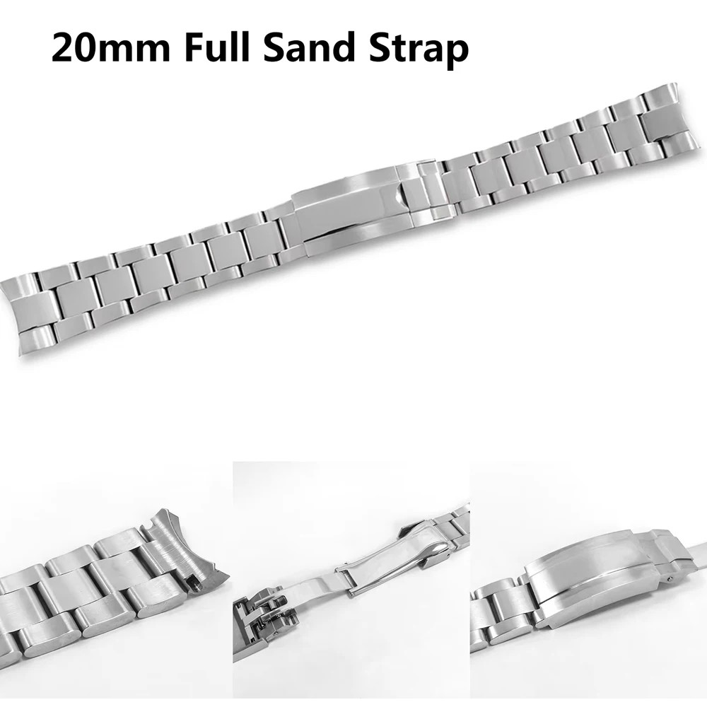 20 مللي متر حزام ساعة اليد الفولاذ المقاوم للصدأ سوار استبدال حزام ساعة اليد الفرقة ل SUB 40 مللي متر ساعة حافظة الرجال ساعة كامل الرمال الساعات