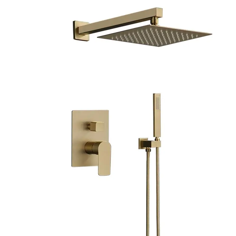 

Antique Brushed Gold Luxury Bathroom Shower Combo Set