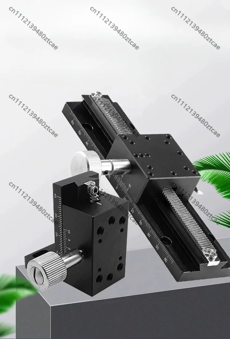 Dovetail Groove Long Travel Manual Z Axis Lift Slide Table, Gear Rack Driven Fine Tuning Displacement Platform series L25/L60